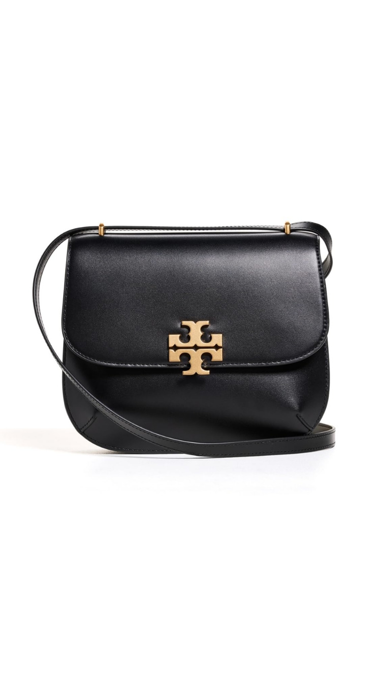 Tory Burch Eleanor Slim Saddlebag Black One Size